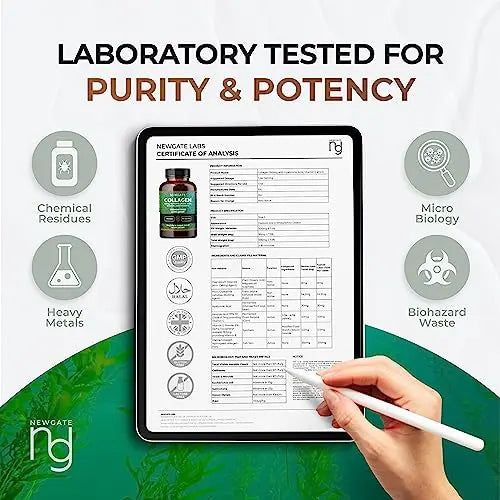 Newgate Labs Marine Collagen 350mg with Hyaluronic Acid, Vitamin C & Vitamin E - AB Mystery
