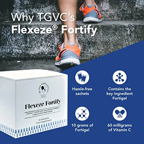 Flexeze Fortify: 30 Sachets (1 Month Supply) - Nutritional Bone & Joint Care Supplement - AB Mystery