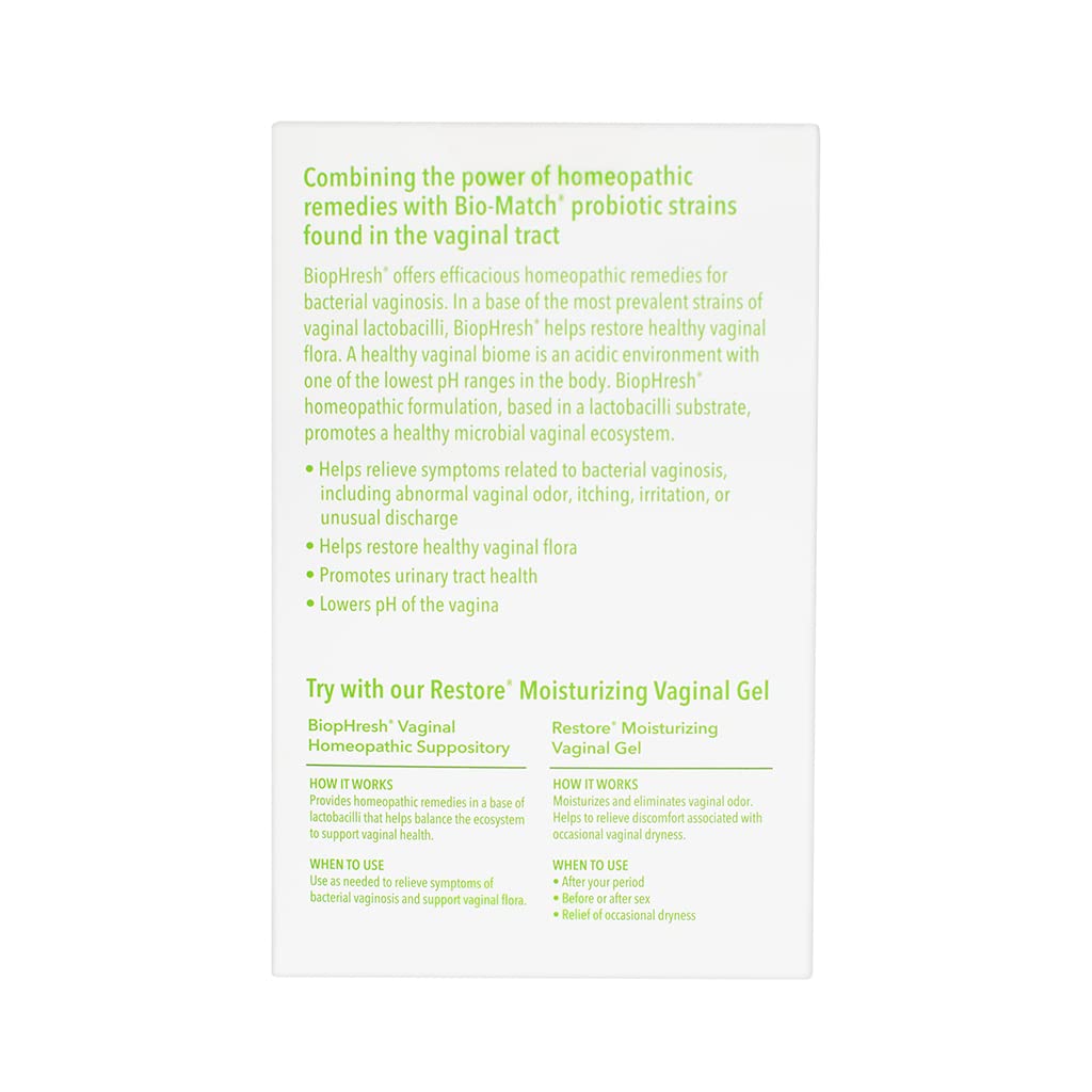 Good Clean Love BiopHresh Vaginal Homeopathic Suppository, Bacterial Vaginosis Treatment for Women - AB Mystery