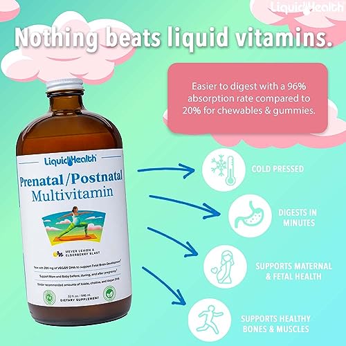 LIQUIDHEALTH Prenatal/Postnatal Multiple Liquid Women's Multivitamin LIQUIDHEALTH