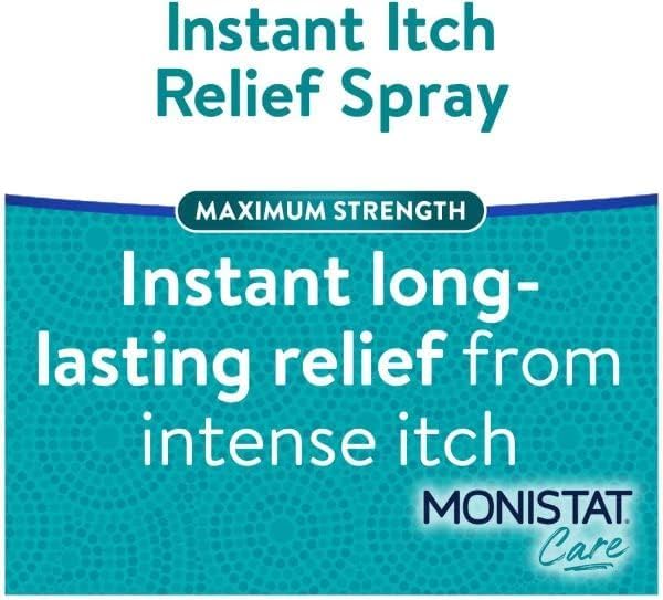 Monistat Instant Itch Relief Spray for Women, Maximum Strength Feminine Itch Care, 2 oz (Pack of 2) - AB Mystery