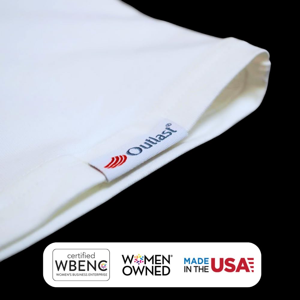 tempagenix - Women's Temperature Regulating Menopause T-Shirt, Short Sleeve, Absorbs, Stores - AB Mystery