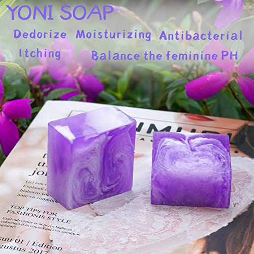 2 Packs Organic Yoni Soap Bars For Women Vaginal Wash, Handmade Yoni Bar Soap For Women Yoni Wash - AB Mystery