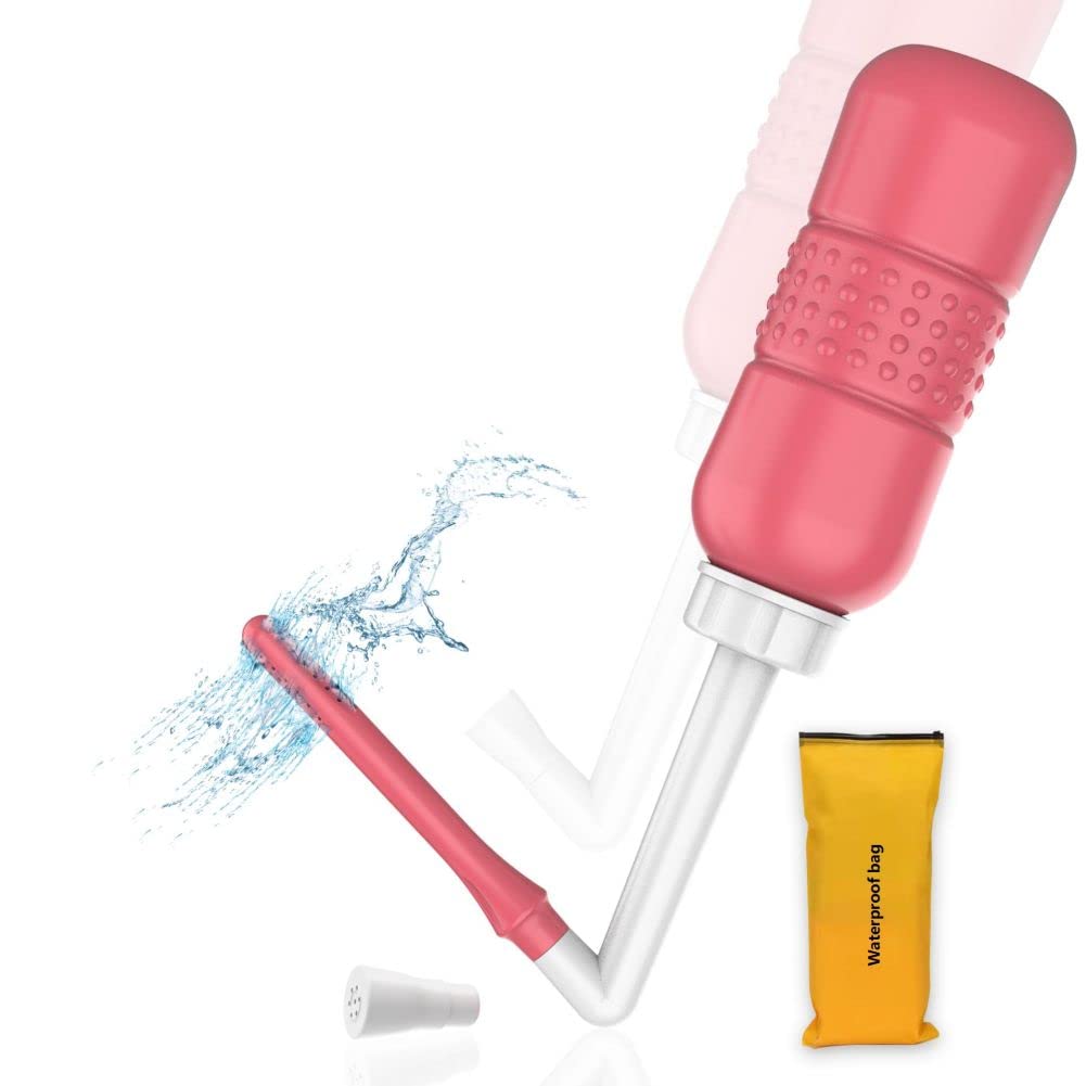 2-in-1 Douche Bottle for Women Vaginal Cleansing System + Portable Bidet Travel Bidet Bottle - AB Mystery