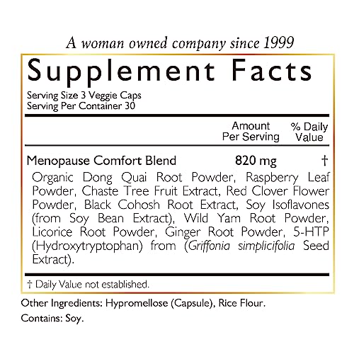 Menopause Comfort Fast Relief from Flushing, Cooling Herbal Blend by Coco March - Dairy Free - AB Mystery
