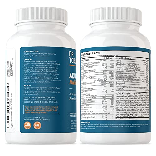 Dr. Tobias Adult Multivitamin for Women & Men, Energy & Immune Support from 42 Fruits - AB Mystery