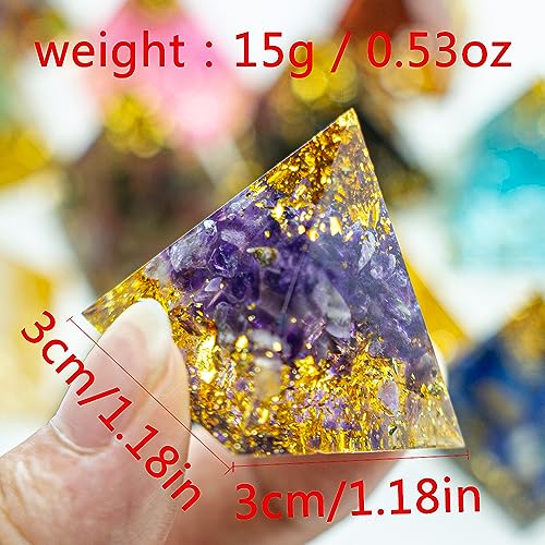 Mini Natural Crystal Pyramid Energy Generator Quartz Amethyst Reiki Healing Crystal Chakra - AB Mystery