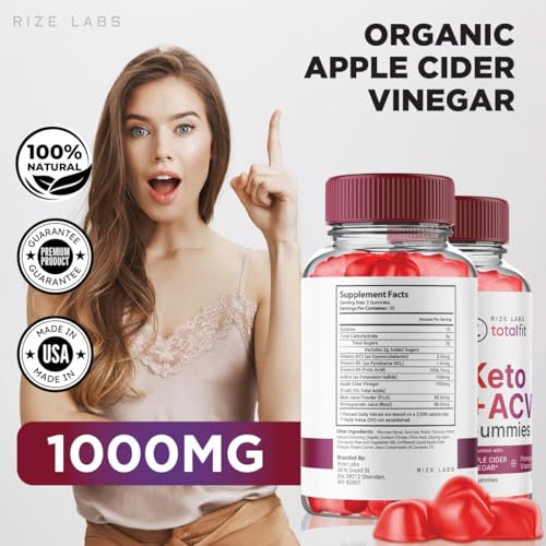 (2 Pack) Total Fit Keto ACV Gummies Advanced Weight Loss, Total Fit Keto ACV + BCB Gummies