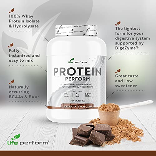 Protein Perform Whey Isolate & Hydrolysate Powder | Naturally Occurring Glutamine and Amino Acids Life Perform