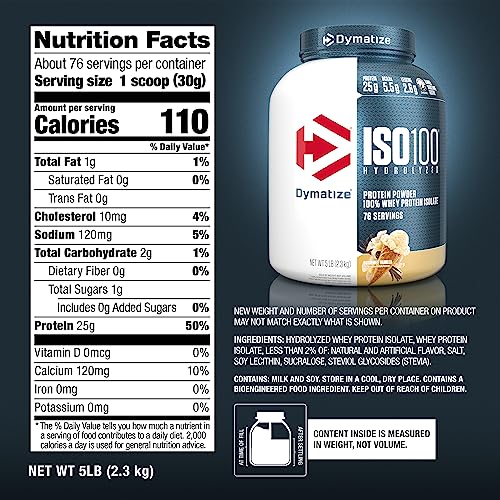 Dymatize ISO 100 Protein Powder with 25g of Hydrolyzed 100% Whey Isolate, Vanilla 5 - AB Mystery