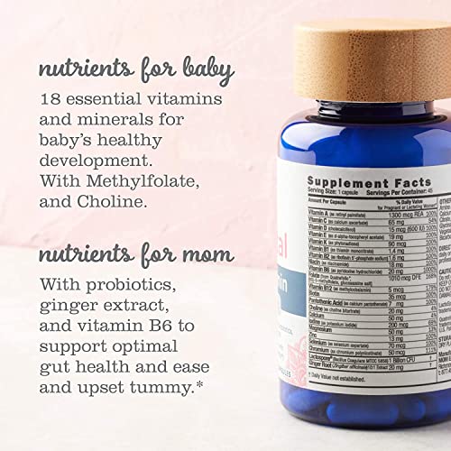 Mommy's Bliss Prenatal Multivitamin + Probiotic for Women w/ Folic Acid, Supports Baby Mommy's Bliss