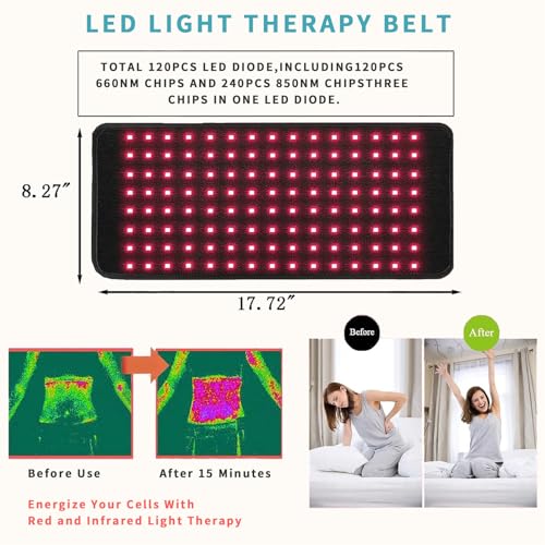 RJOYBAO Red Light Therapy Infrared Light Therapy Belt for Body,Red Light Therapy lamp - AB Mystery