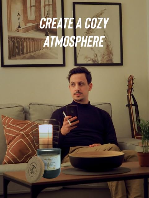 Sandalwood Bourbon Non-Toxic Candles | Natural Candles for Men |Aromatherapy Candle Relaxing - AB Mystery