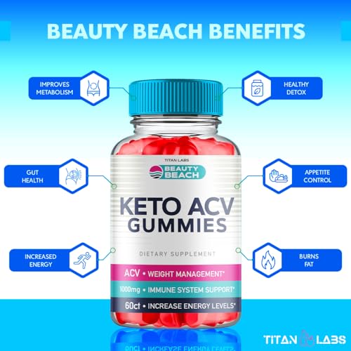 (5 Pack) Beauty Beach Keto ACV Gummies, Beauty Beach Keto ACV Gummies Advanced - AB Mystery