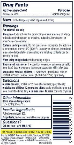 Monistat Instant Itch Relief Spray for Women, Maximum Strength Feminine Itch Care, 2 oz (Pack of 2) - AB Mystery