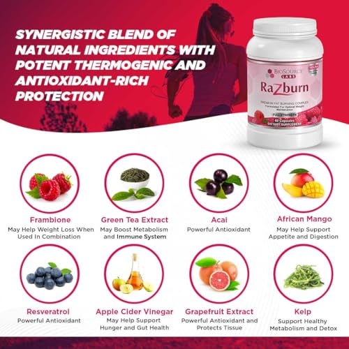 BioSource Labs Razburn – Premium Thermogenic Complex Pills with Natural Ingredients - AB Mystery