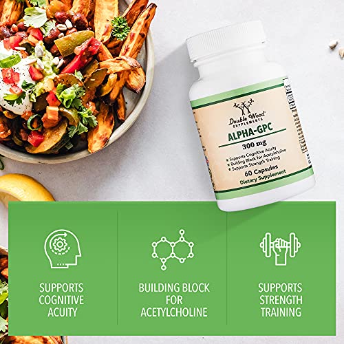 Alpha GPC Choline 600mg Capsules - Brain Support Supplement for Focus, Memory - AB Mystery