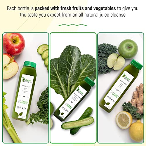 Raw Fountain 7 Day Green Juice Cleanse, All Natural Raw, Vegan Detox, Cold Pressed - AB Mystery