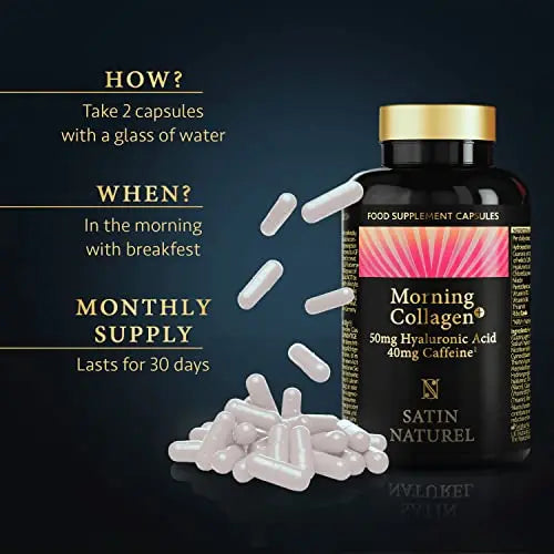 Marine Collagen - 60 Capsules of Type 1 Hydrolysed Marine Collagen SatinNaturel