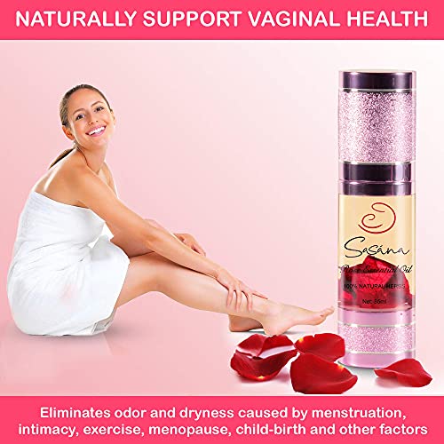 SASÁNA All Natural Feminine Spray - Effective Relief from Dryness, BV, Itch - 100% Organic Yoni Oil - AB Mystery