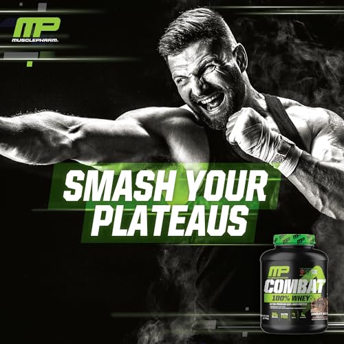 MusclePharm Combat 100% Whey, Chocolate Milk - 5 lb Protein Powder - Gluten Free - AB Mystery