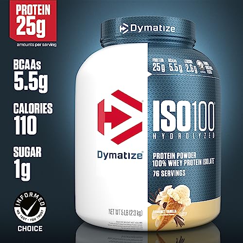 Dymatize ISO 100 Protein Powder with 25g of Hydrolyzed 100% Whey Isolate, Vanilla 5 - AB Mystery