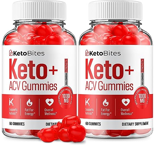 (2 Pack) Keto Bites ACV Gummies Advanced Formula Keto Bites Apple Cider Vinegar Gummies