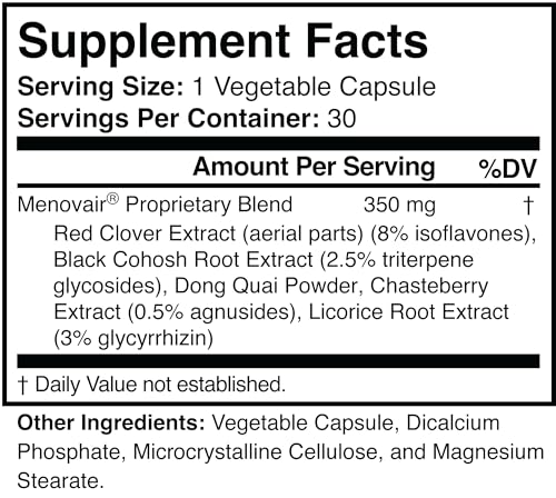 Menovair - Natural Menopause Support Supplement - Non-GMO, Vegan, Gluten-Free - AB Mystery