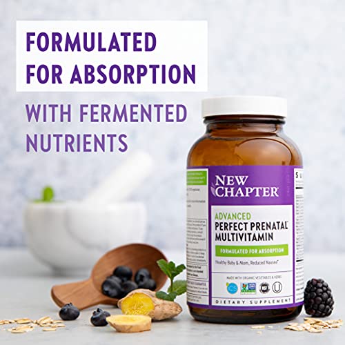 New Chapter Advanced Perfect Prenatal Vitamins - 96ct, Organic, Non-GMO Ingredients New Chapter