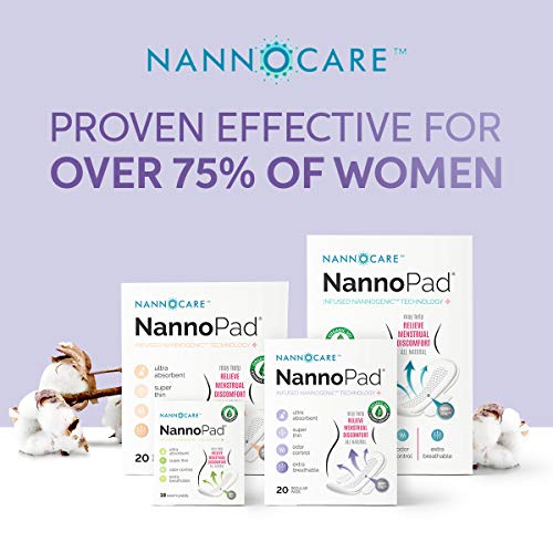 NannoPad Regular Pads for Women - Nannocare Certified Organic Cotton Pads - Pads with Wings - AB Mystery