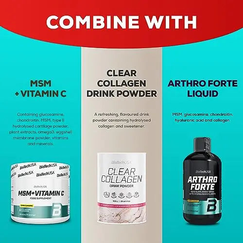 BioTechUSA Collagen Liquid, Flavored Dietary Supplement Drink with Collagen, Vitamins - AB Mystery