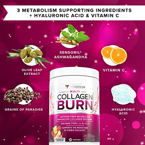 Multi Collagen Burn: Multi-Type Hydrolyzed Collagen Protein Peptides with Hyaluronic Acid - AB Mystery
