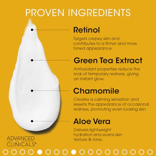 Advanced Clinicals Retinol Cream. Value Set- Two spa size 16oz bottles with pump - AB Mystery