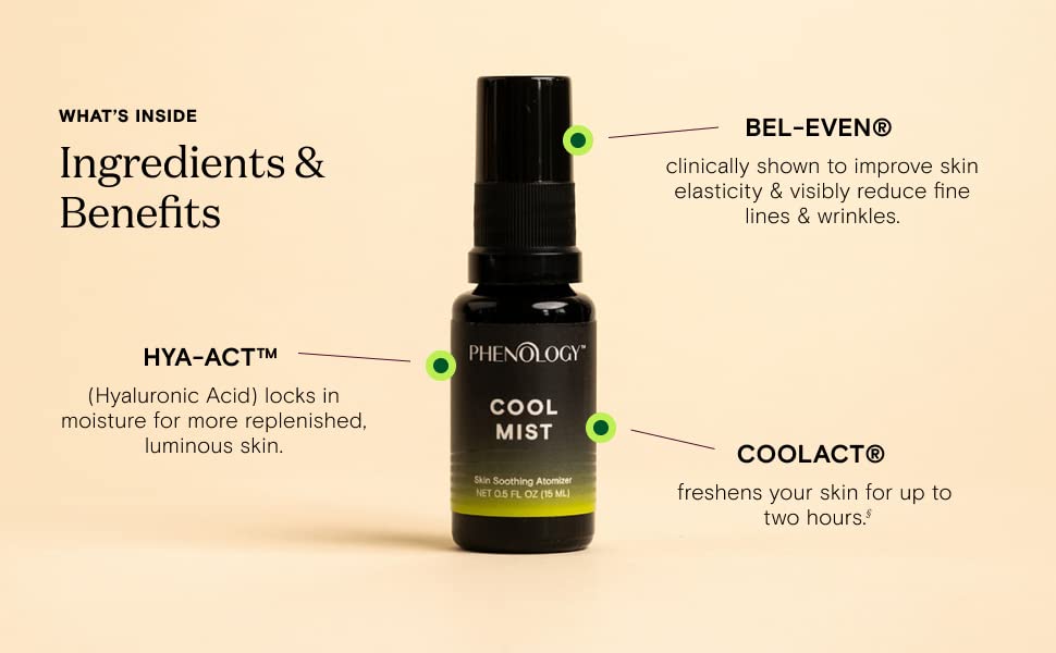 Phenology Menopause Cooling Mist Spray- 0.5 fl oz – Menopause Support for Hot Flashes & Night Sweats - AB Mystery