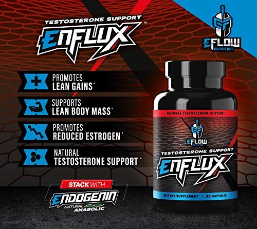 eFlow Nutrition Enflux Natural T Support with KSM-66 Ashwagandha - Supplement - AB Mystery