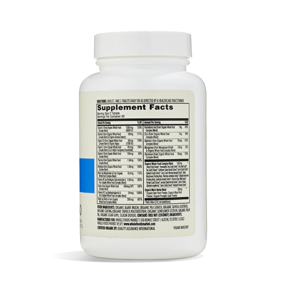 365 by Whole Foods Market, Vitamin Multi Mens Food Cultured 40 Plus, 60 Count - AB Mystery