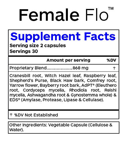 Professional Botanicals Female Flo - Vegan Natural PMS Support - Pre-Menstrual Symptom Support - AB Mystery