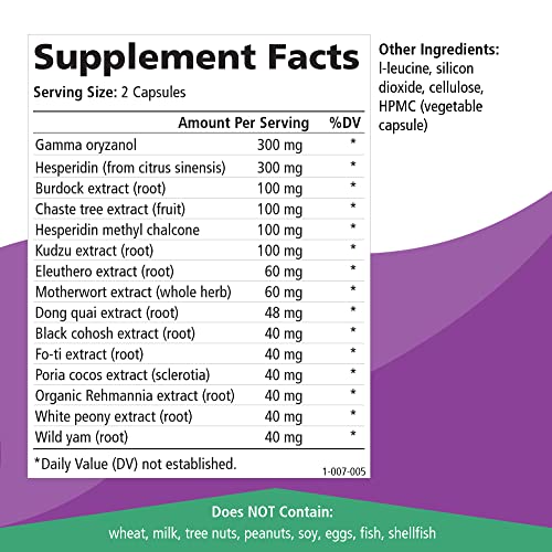 Pure Essence Labs Transitions Vitamins for Women, Natural Menopause Relief Supplement - AB Mystery