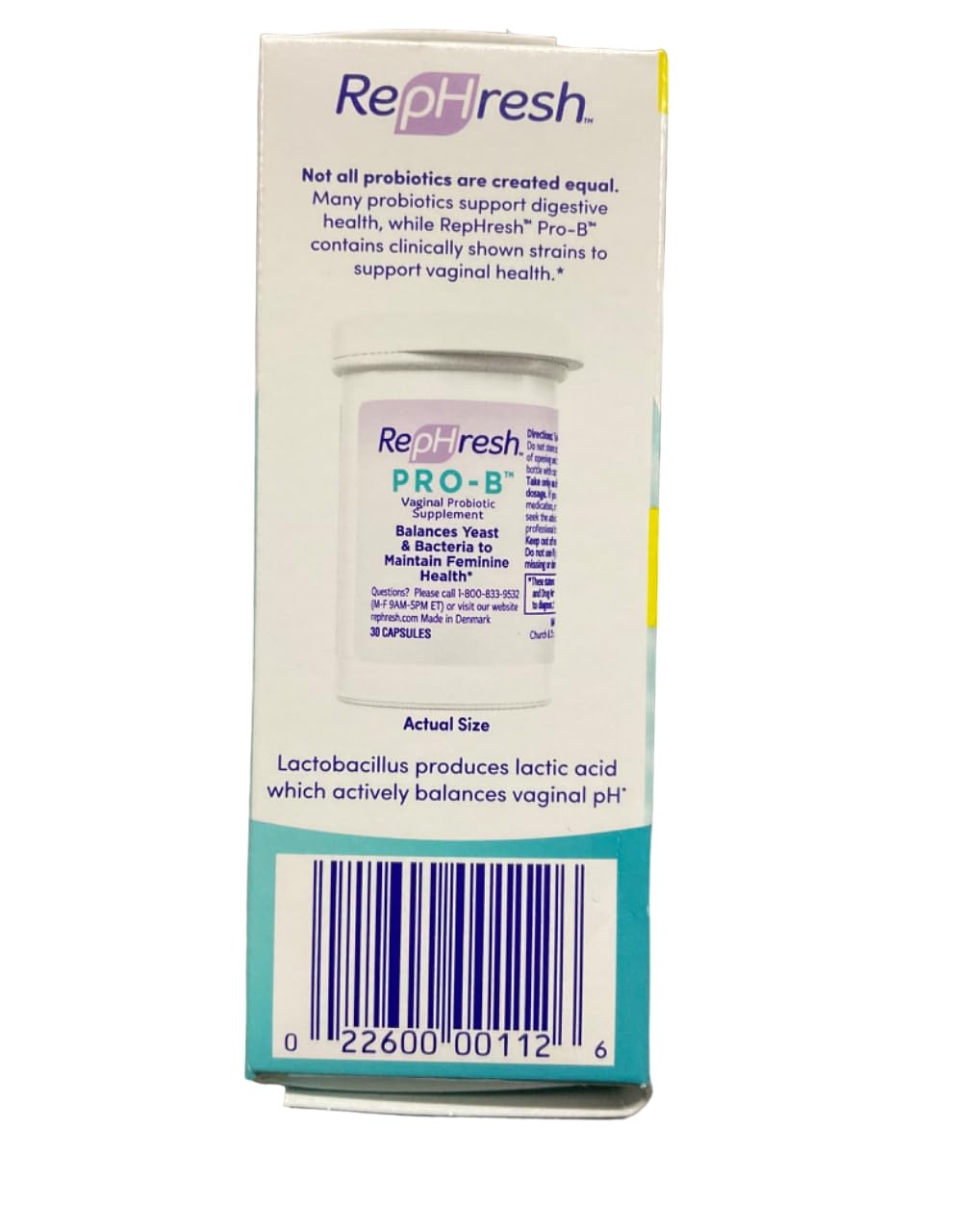Rephresh Pro-B Probiotic Feminine Supplement Capsules 30 Ea (pack of 2) image may vary - AB Mystery