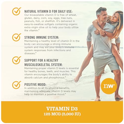 NatureWise Vitamin D3 5000iu (125 mcg) Healthy Muscle Function, and Immune Support - AB Mystery