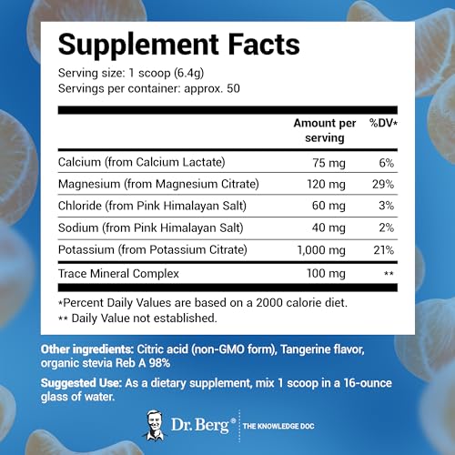 Dr. Berg Hydration Keto Electrolyte Powder - Enhanced w/ 1,000mg of Potassium - AB Mystery