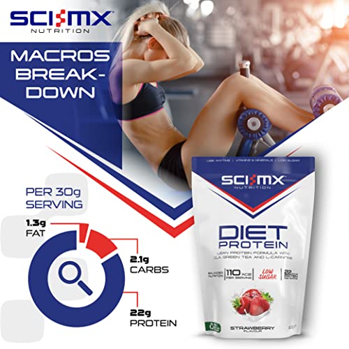 SCI-MX Diet Protein, High Protein, Low Sugar, Low Fat Lean Protein Formula Powder with Added CLA SCI-MX