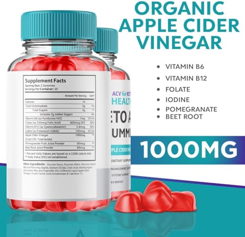 (3 Pack) ACV for Keto Health - Premium Apple Cider Vinegar Gummies – Natural Detox