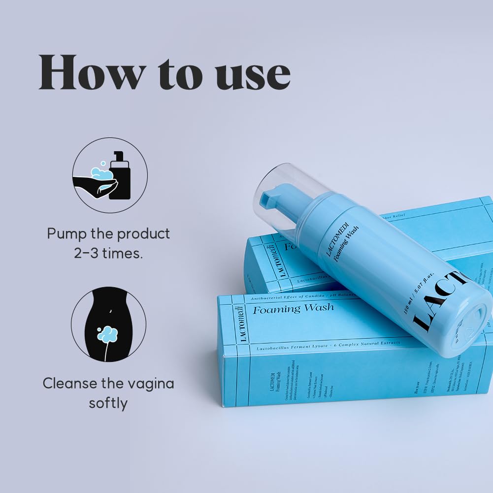 LACTOMEDI Feminine Foaming Wash | Gentle Foam Cleanser for Intimate Hygiene | pH-Balanced Formula - AB Mystery