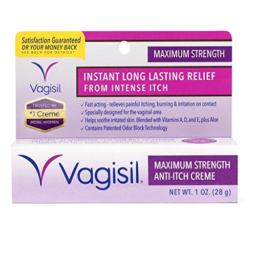 Vagisil Maximum Strength Feminine Anti-Itch Cream with Benzocaine for Women, Helps Relieve Yeast - AB Mystery