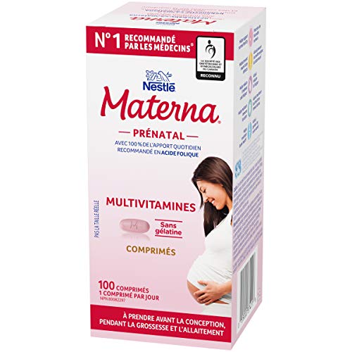 Materna Nestle Prenatal Postpartum Vitamin & Mineral Supplement 100 Tablets Materna