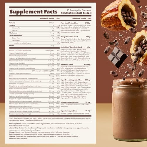 Ka’Chava All-In-One Nutrition Shake Blend, Chocolate, 85+ Superfoods, Nutrients & Plant - AB Mystery
