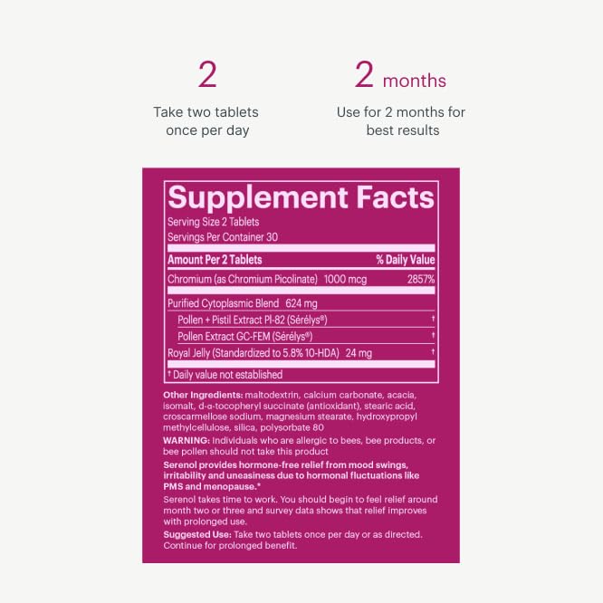 Bonafide Serenol PMS Relief – Hormone-Free, Drug-Free Relief from Mood Swings & Irritability Due - AB Mystery