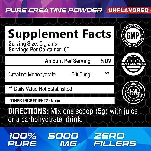 Micronized Creatine Monohydrate Powder - 100% Pure Unflavored Creatine Powder - AB Mystery