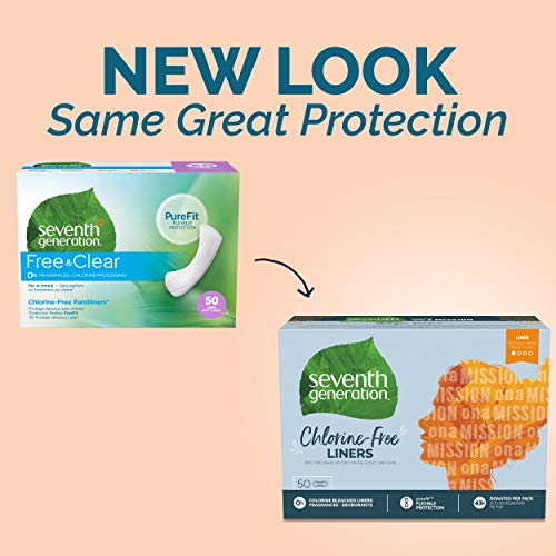 Seventh Generation Pantiliner Pads, Free & Clear, 50 Count - AB Mystery